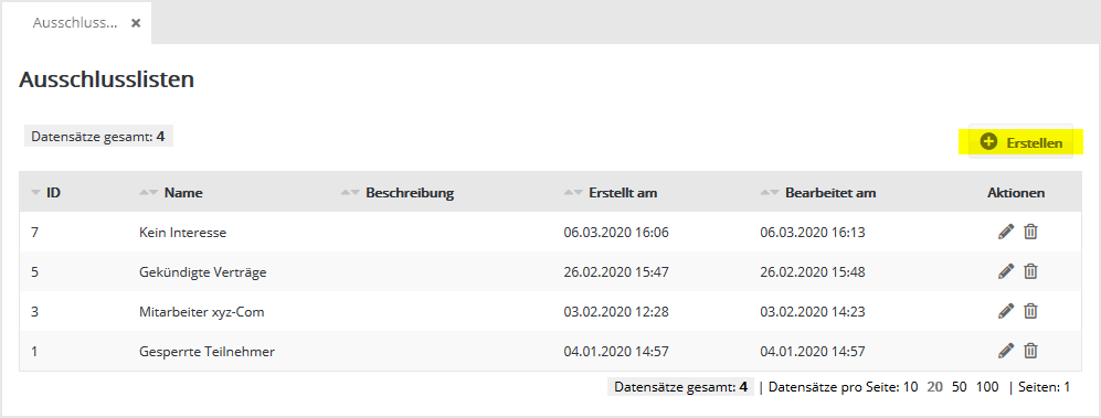 Abonnentenlisten in LCC Newsletter-Tool Abonnentenlisten in LCC Newsletter-Tool